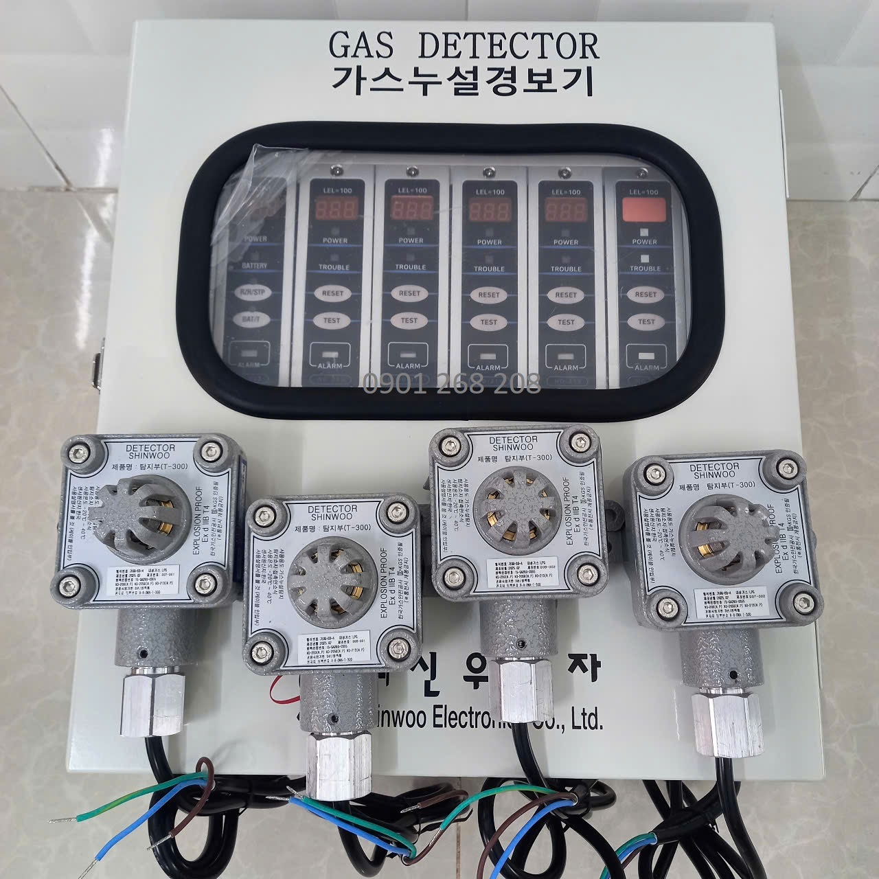 TỦ BÁO RÒ GAS 4 KÊNH ĐẦU DÒ SHINWOO